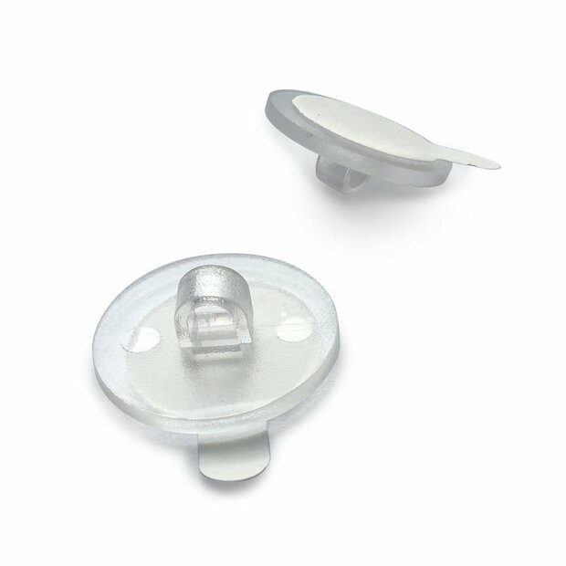 100 Deckenhaken zum Kleben, transparent 20 mm