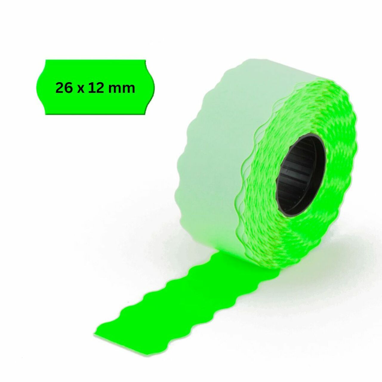 Preisauszeichner Etiketten 26x12mm leuchtgrün 1-zeilig