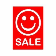 Werbeplakate DIN A4 -SALE- rot/weiß