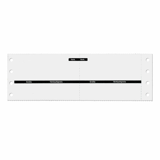 7.500 Lochrand Kartonetiketten, leporello für Nadeldrucker