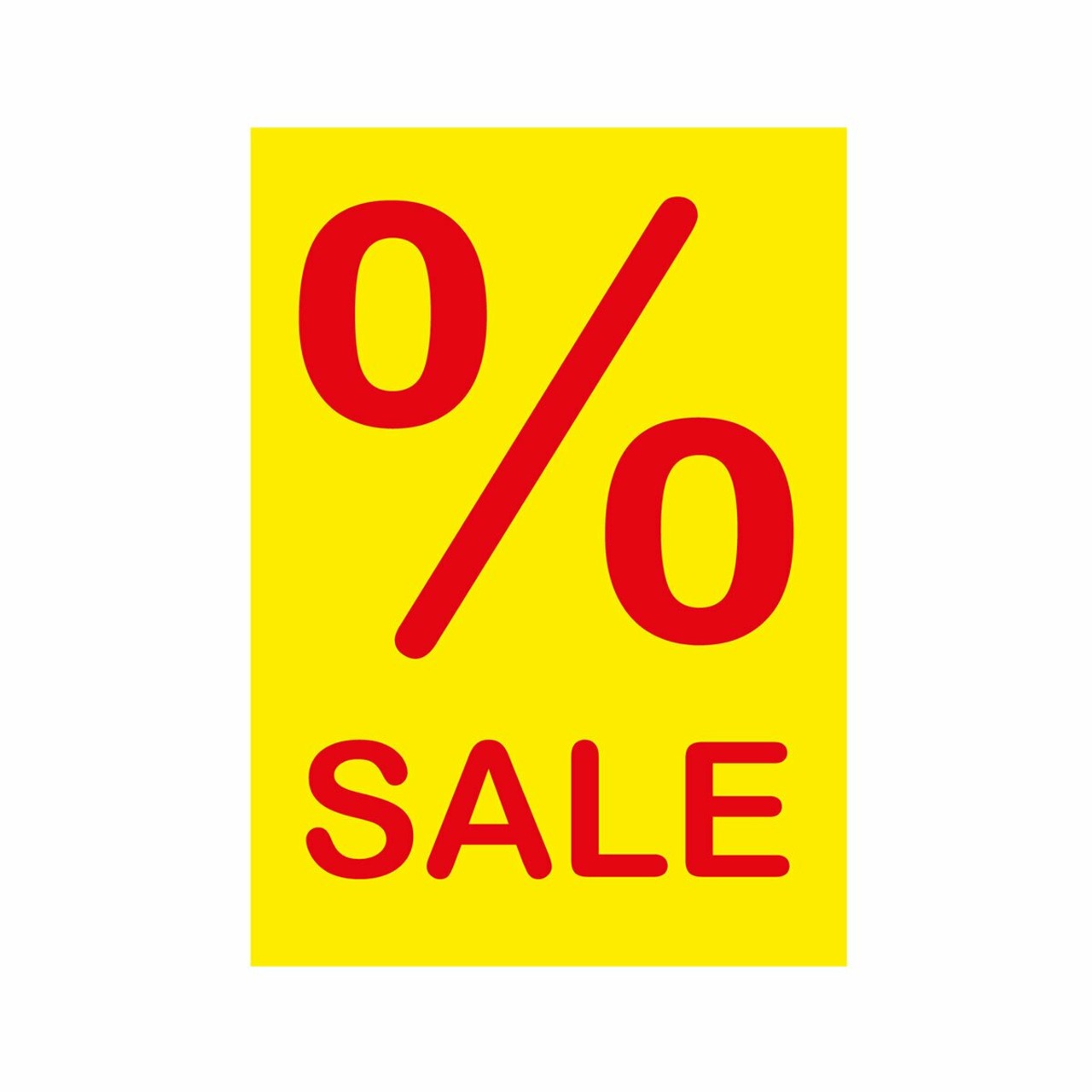 Werbeplakate DIN A4 -% SALE- gelb/rot