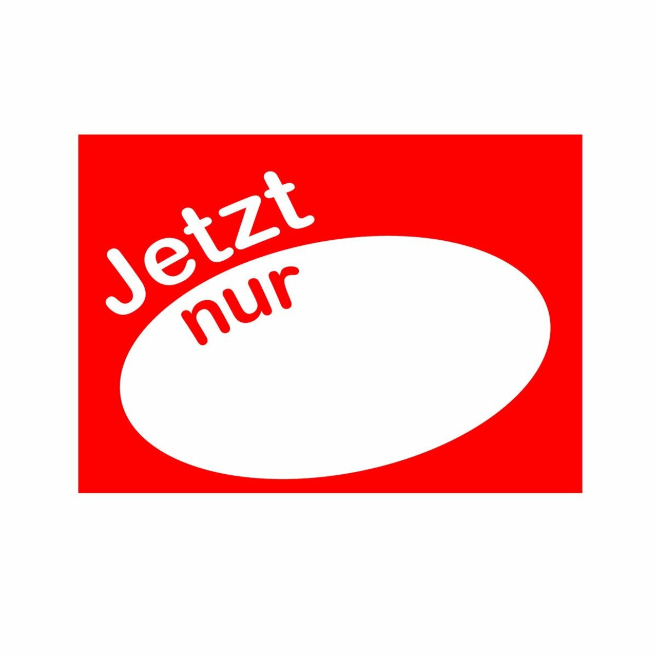 Werbeplakate DIN A4 -JETZT nur- rot/weiß, Querformat