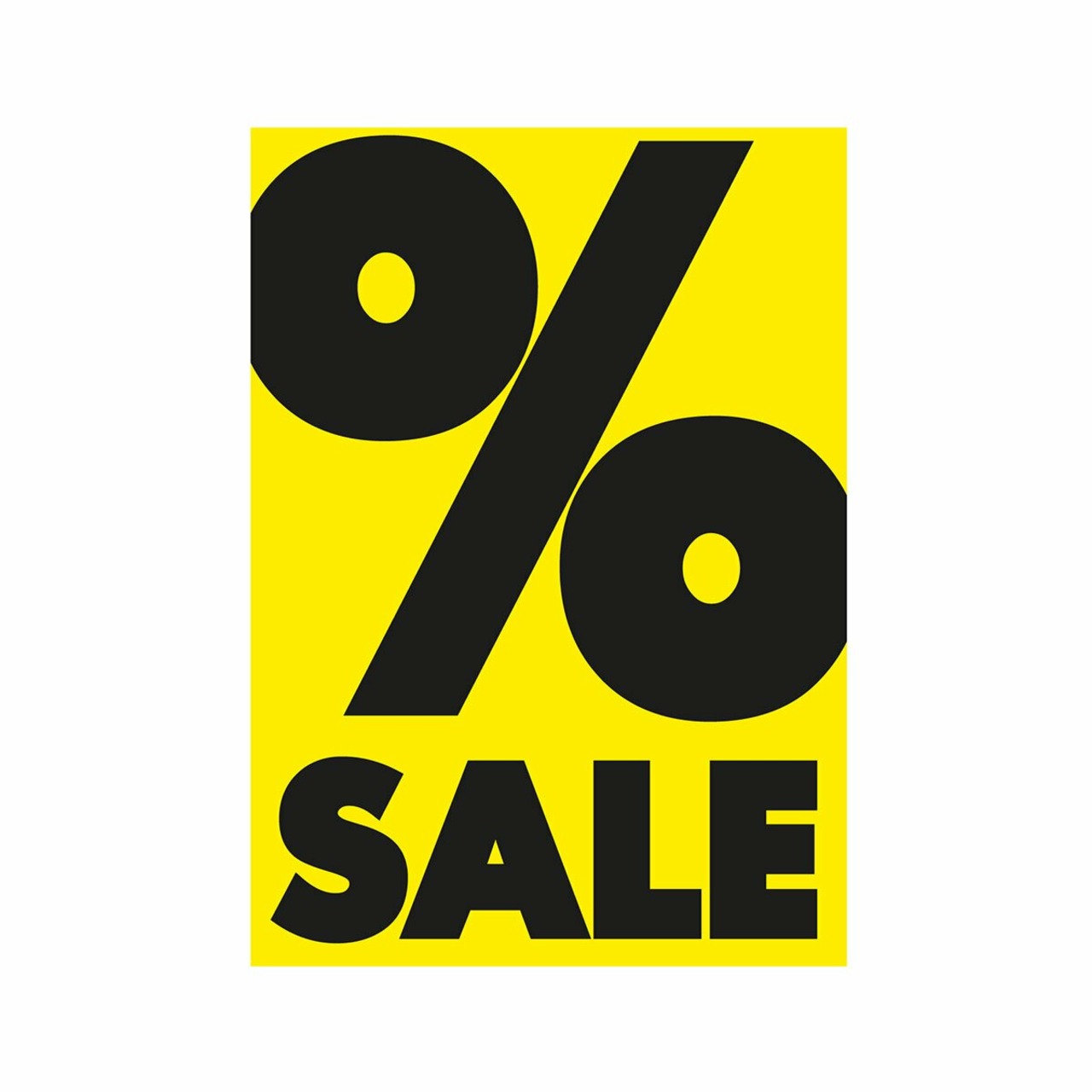 Werbeplakate DIN A4 -% SALE- gelb/schwarz
