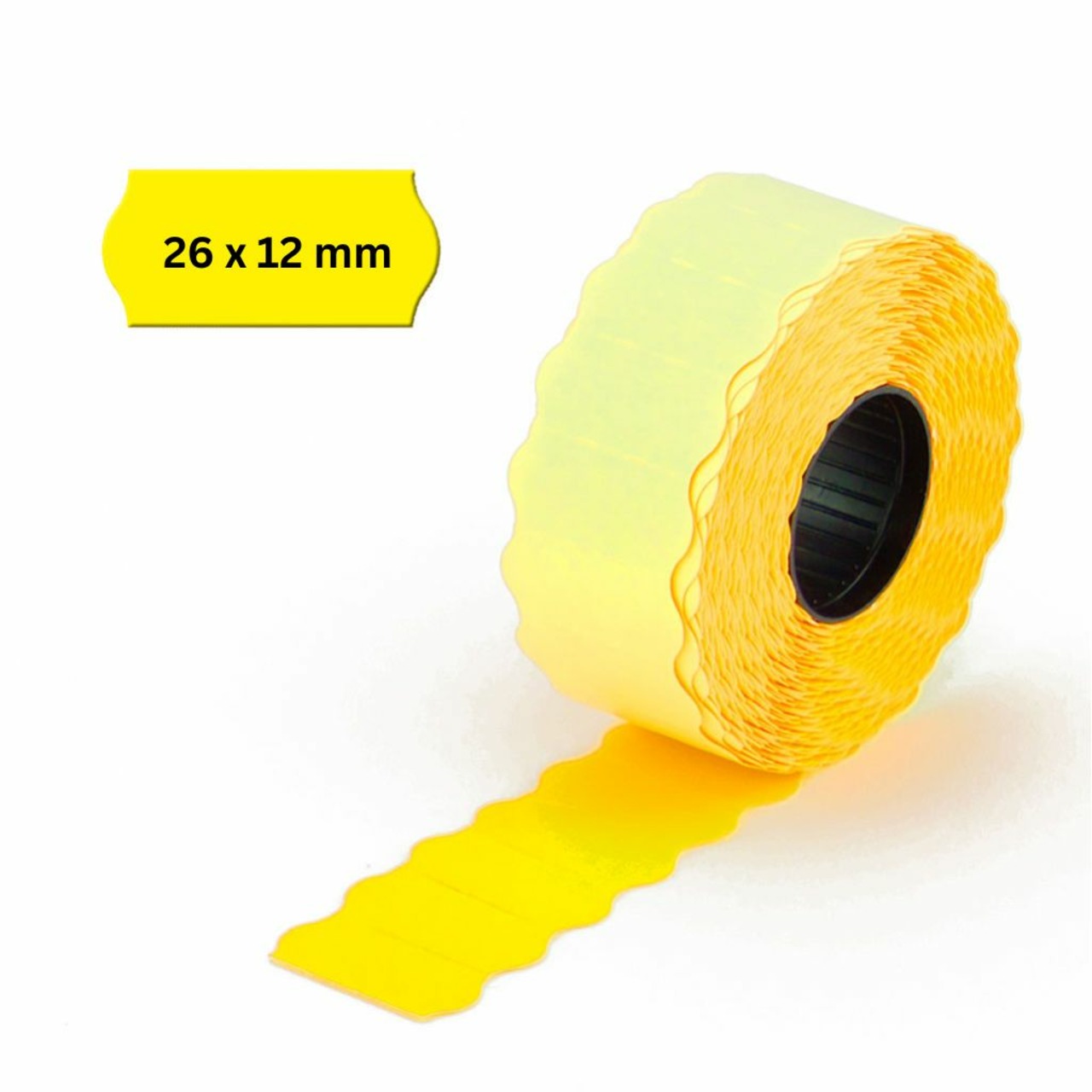 Preisauszeichner Etiketten 26x12mm leuchtgelb 1-zeilig