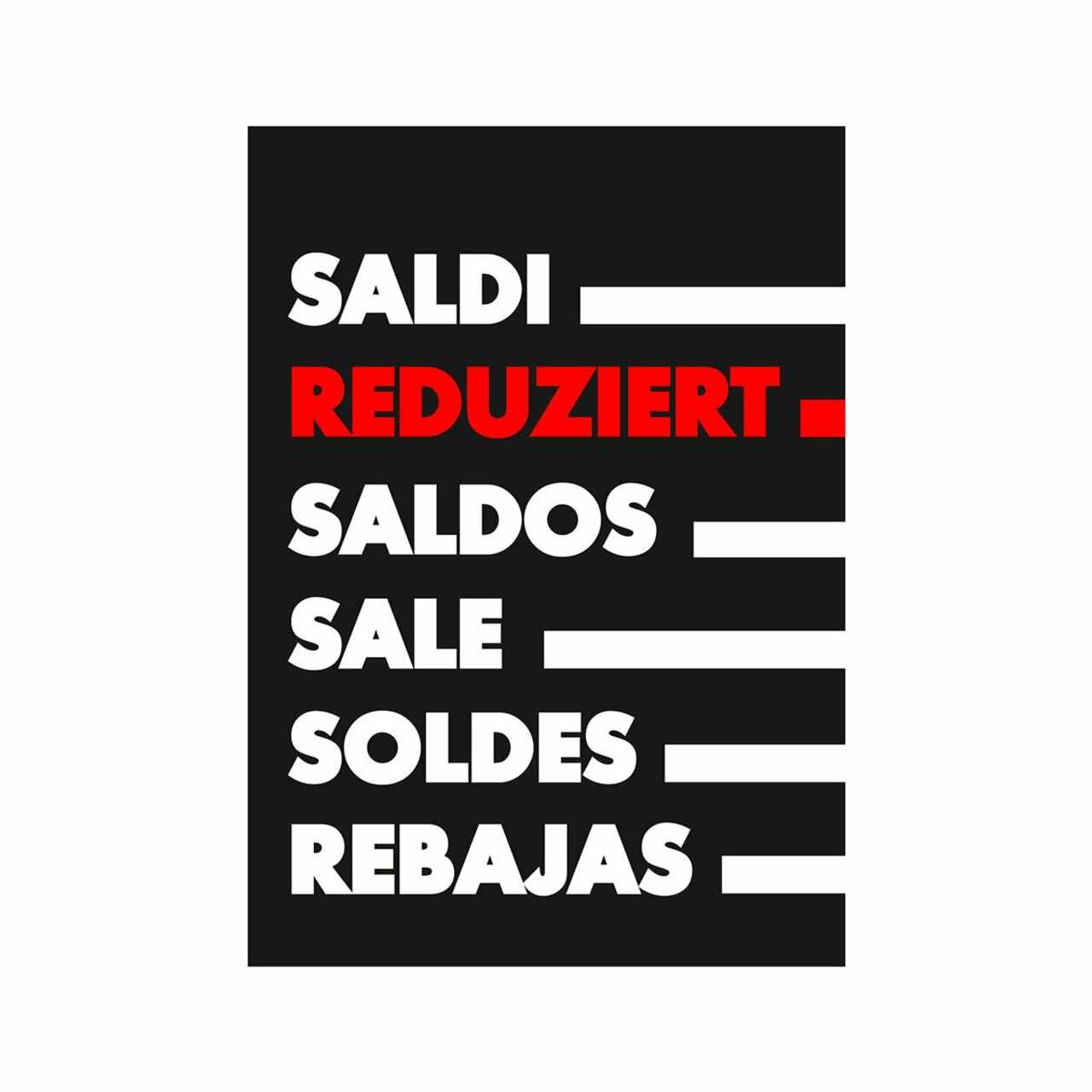 Werbeplakate DIN A4 -REDUZIERT- schwarz/rot