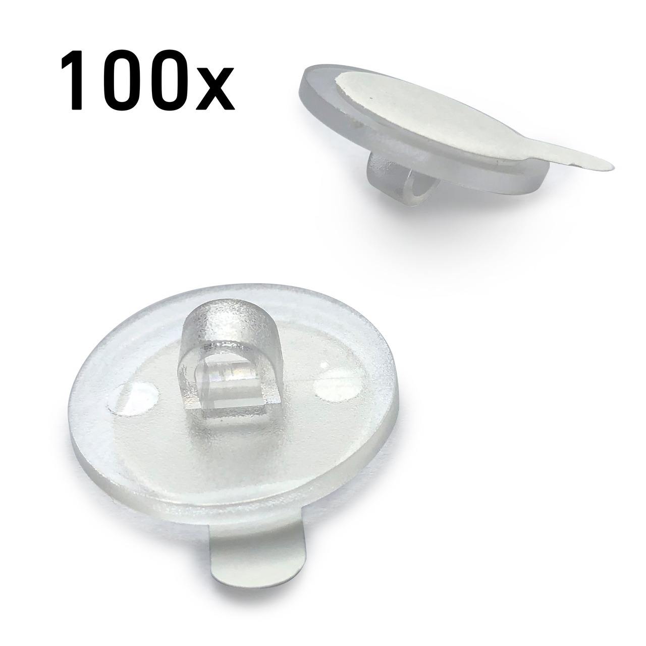 Deckenhaken zum Kleben, transparent 20 mm