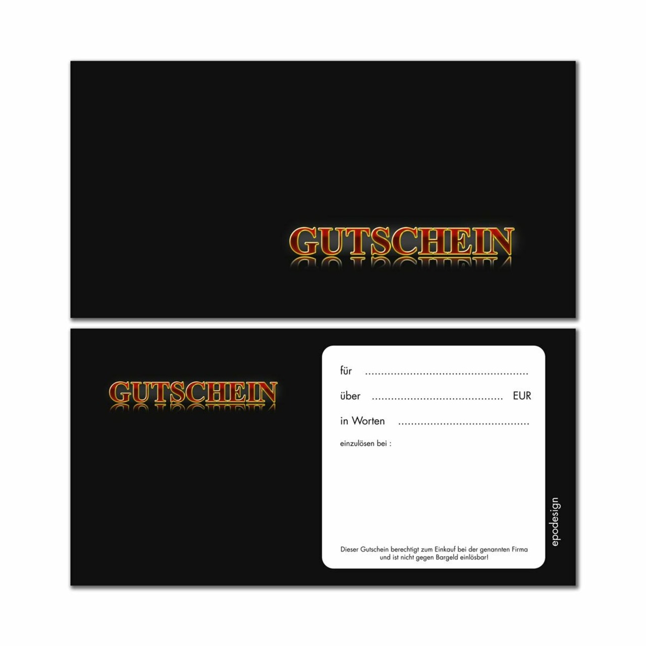 Geschenkgutscheine -Schwarz-