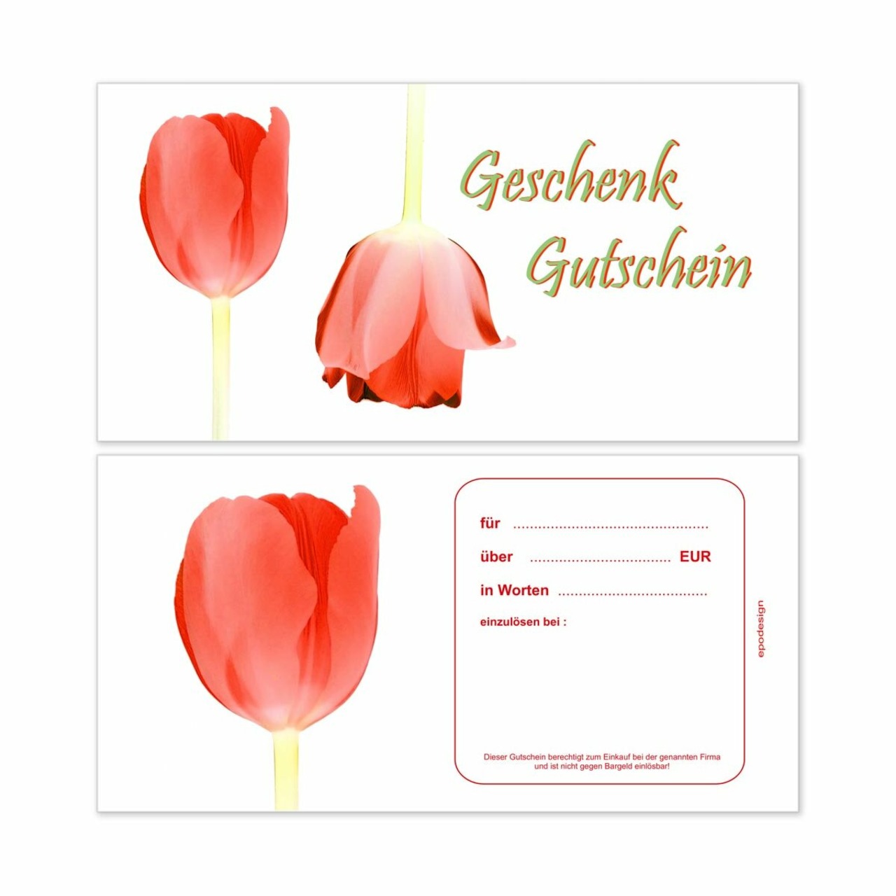 Geschenkgutscheine -Tulpe-