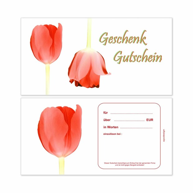 Geschenkgutscheine -Tulpe-