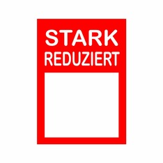 Werbeplakate DIN A4 -STARK REDUZIERT- rot/weiß, mit Textfeld