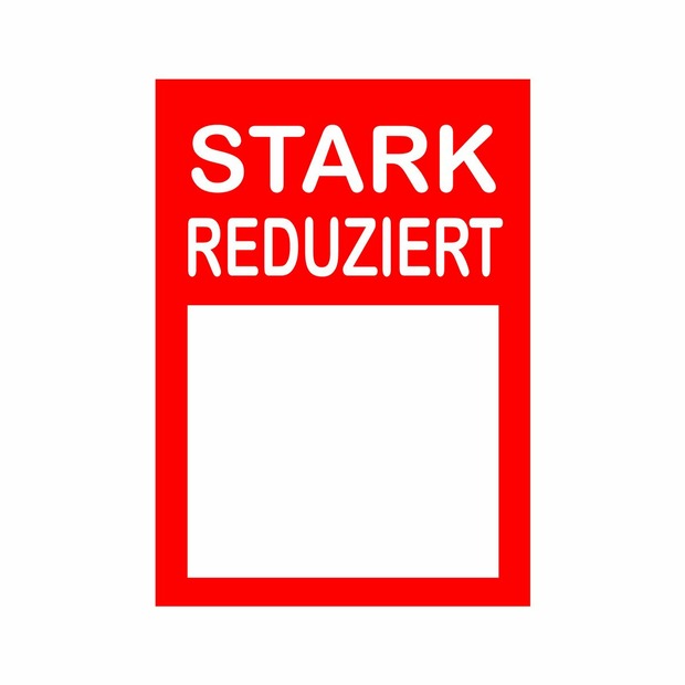 Werbeplakate DIN A4 -STARK REDUZIERT- rot/weiß, mit Textfeld