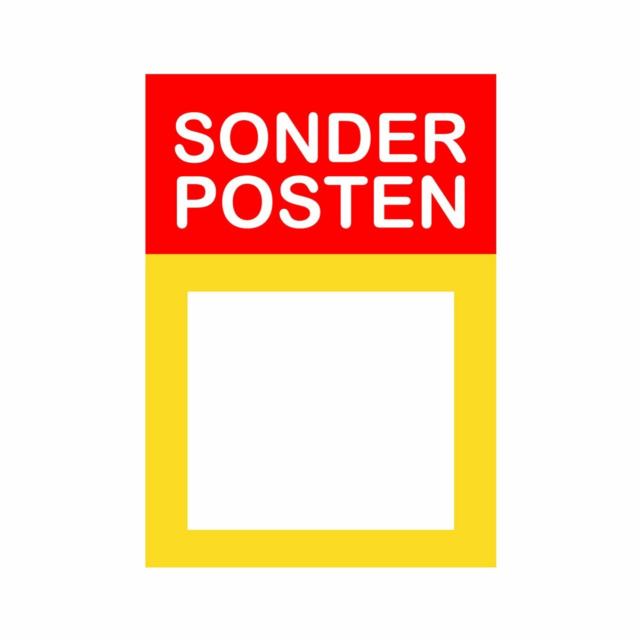 Werbeplakate DIN A4 -SONDER POSTEN- gelb/rot, mit Textfeld