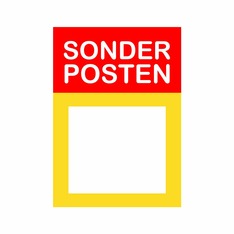 Werbeplakate DIN A4 -SONDER POSTEN- gelb/rot, mit Textfeld