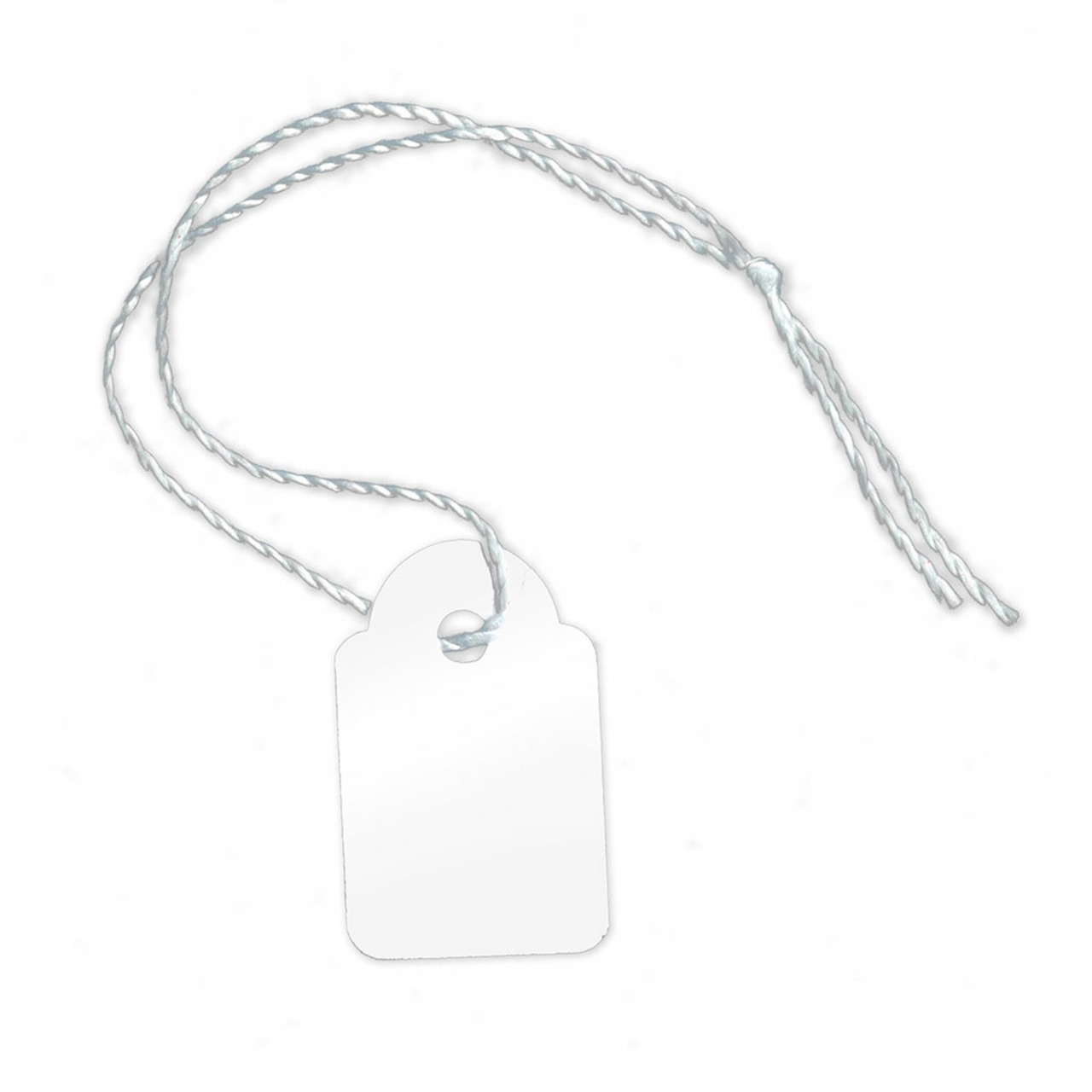 100 Hängeetiketten mit Faden 15x24 mm