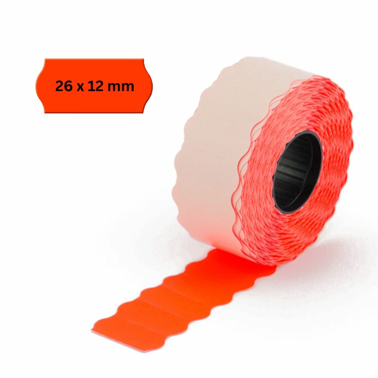 Preisauszeichner Etiketten 26x12mm leuchtrot 1-zeilig