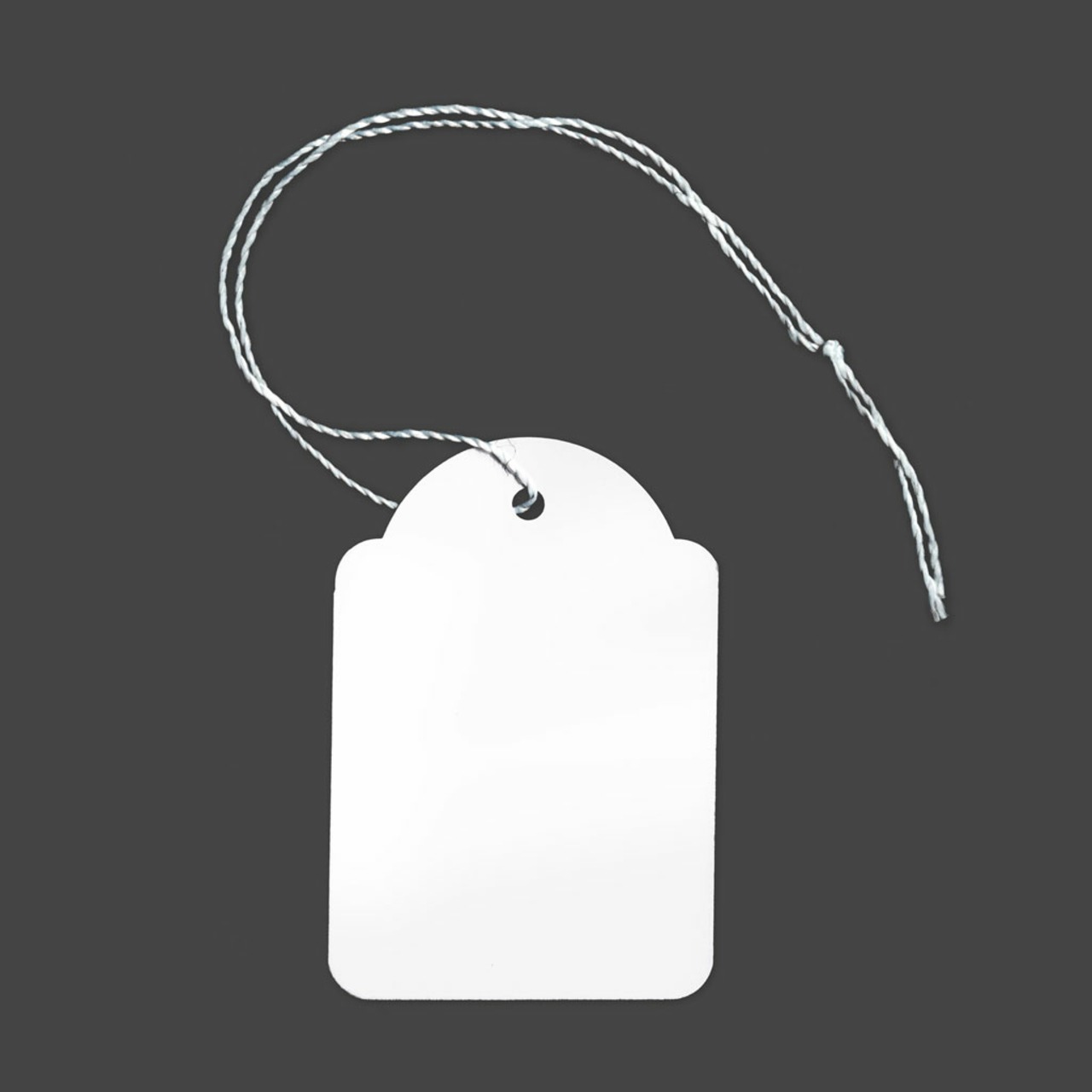 100 Hängeetiketten mit Faden 36x53 mm