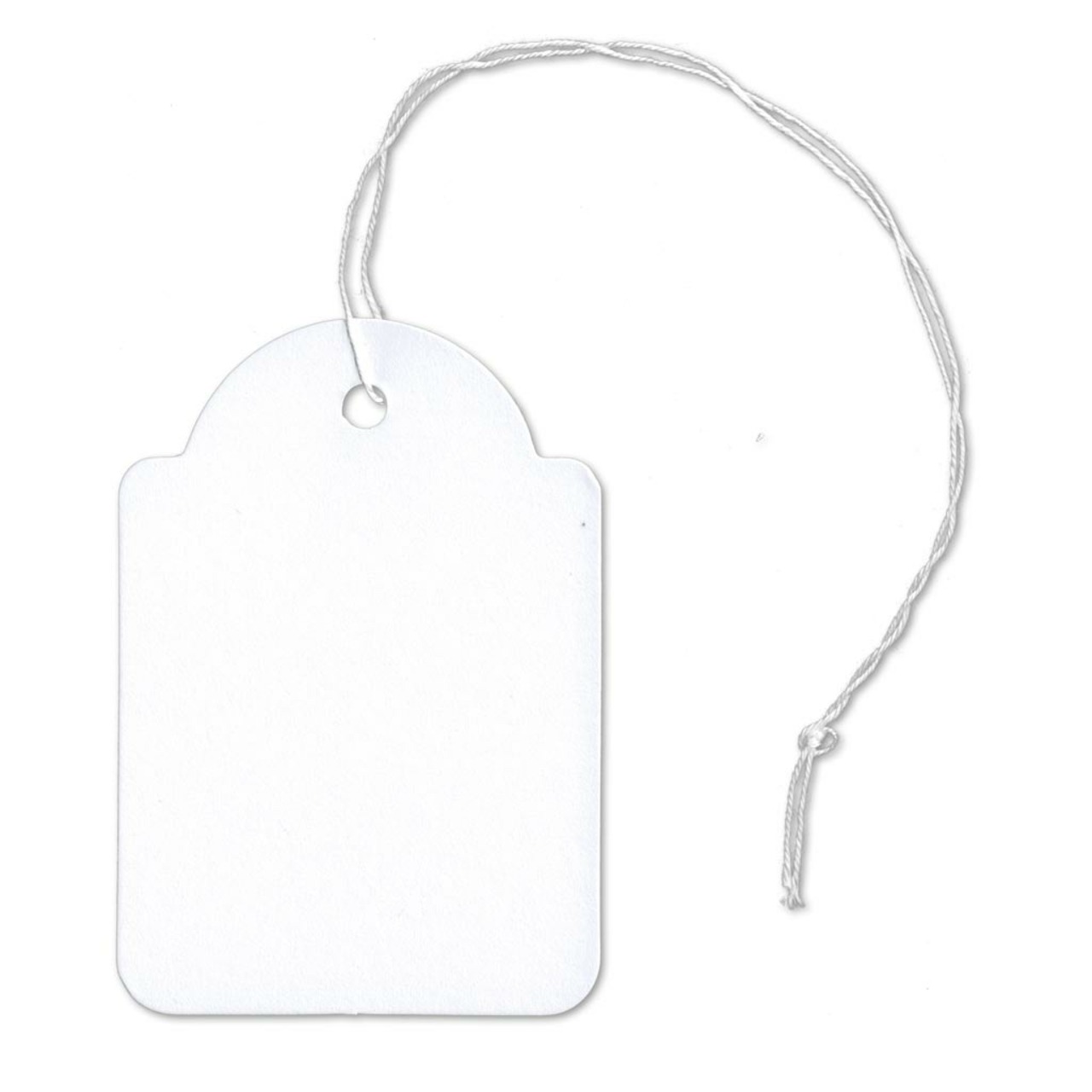 100 Hängeetiketten mit Faden 45x65 mm