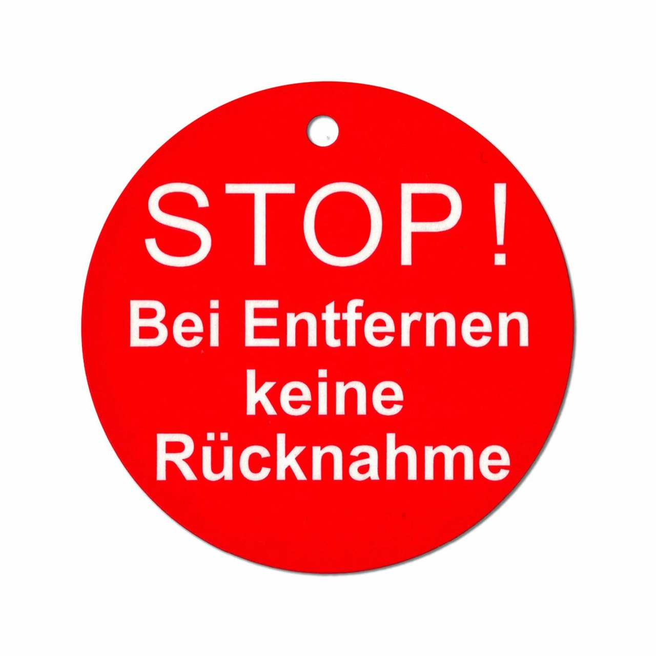 50 mm Kartonetiketten rund -STOP-