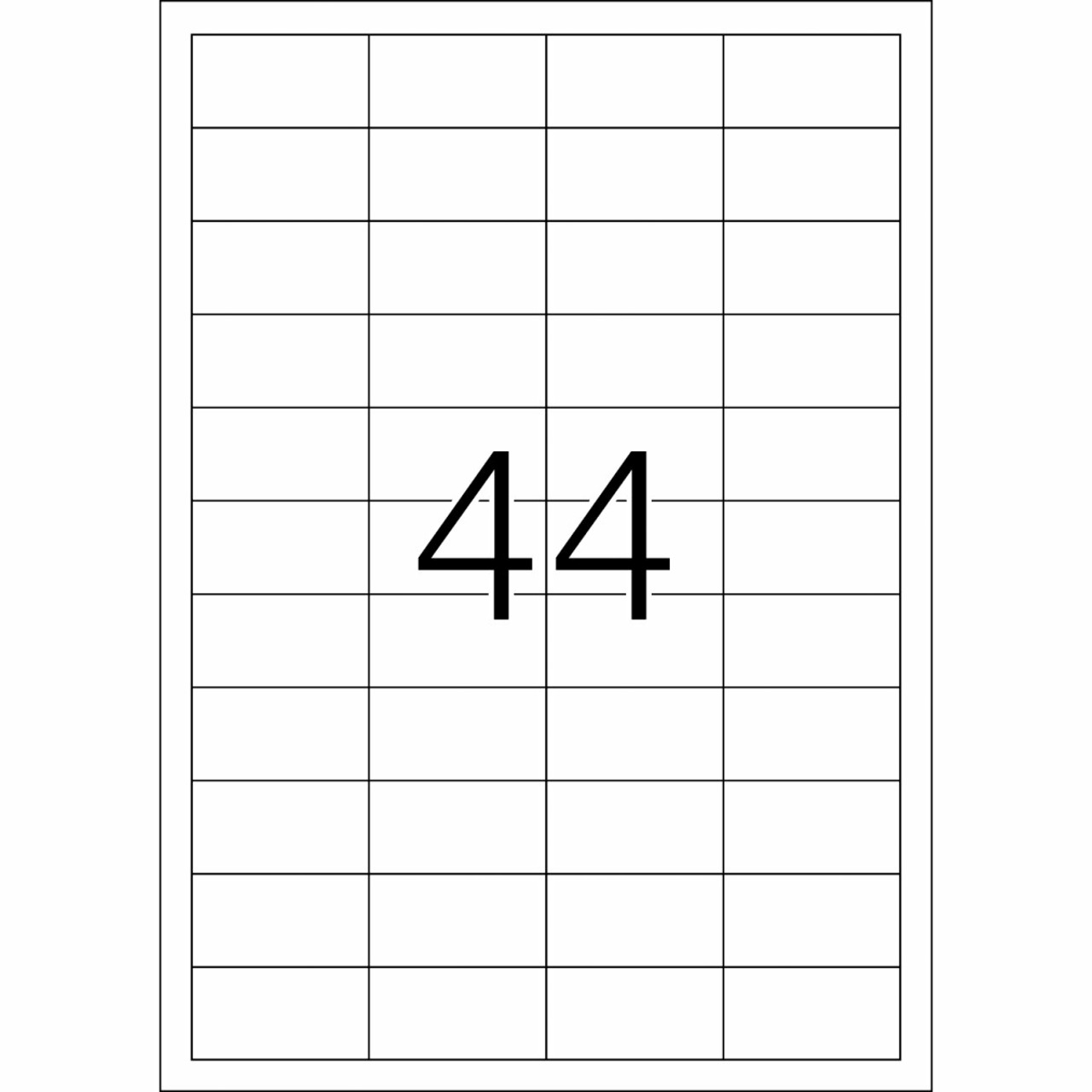 Universal Etiketten 48,3 x 25,4 mm