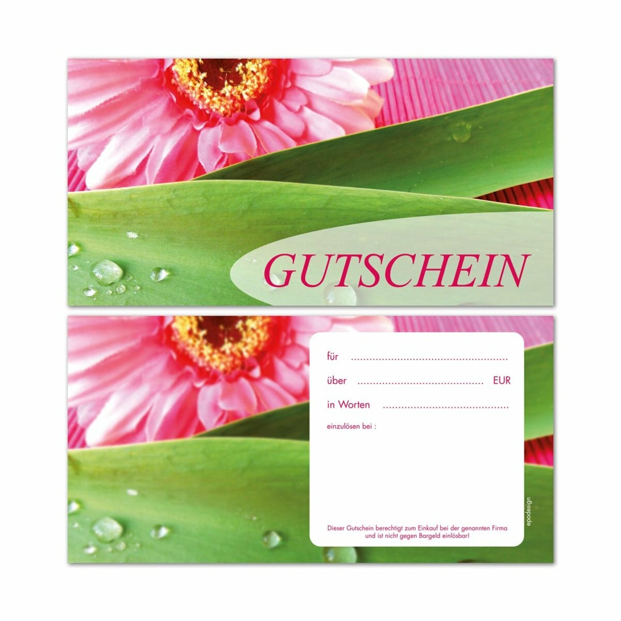 Geschenkgutscheine -Blüte-