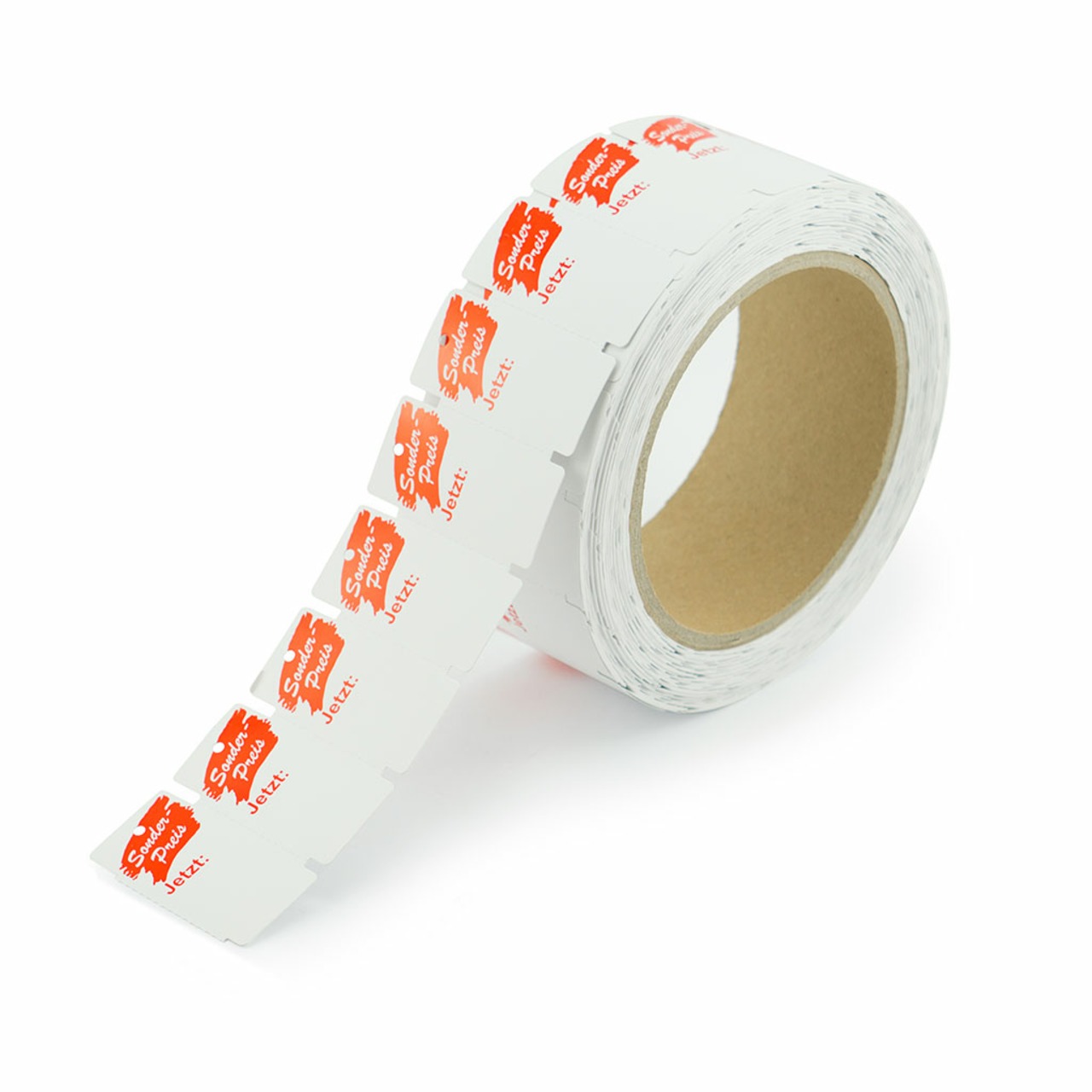 30x58 mm Kartonetiketten auf Rolle, bedruckt -Sonderpreis-