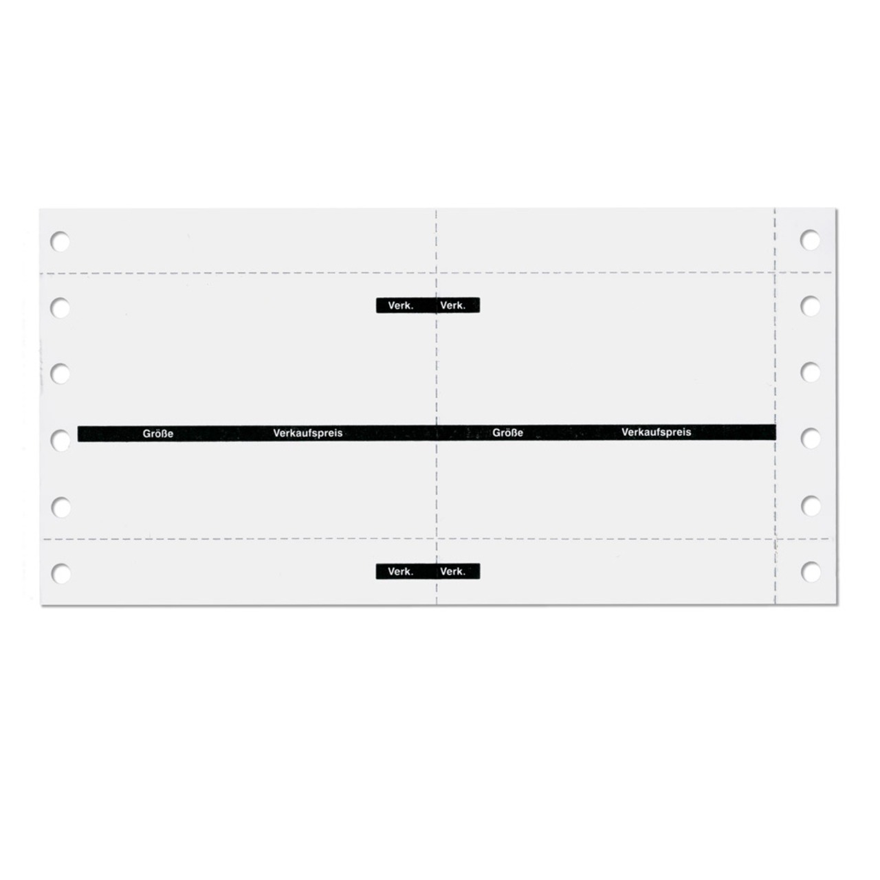 7.500 Lochrand Kartonetiketten, leporello für Nadeldrucker